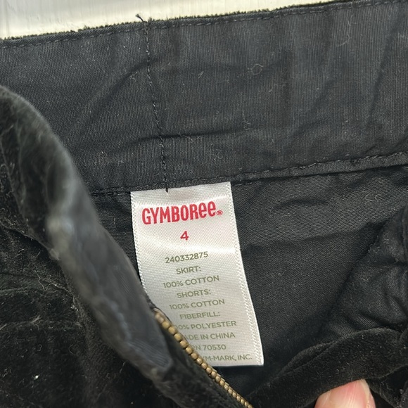 Gymboree Tres Chic line black quilted velveteen skirt/skort size 4 - Picture 4 of 6